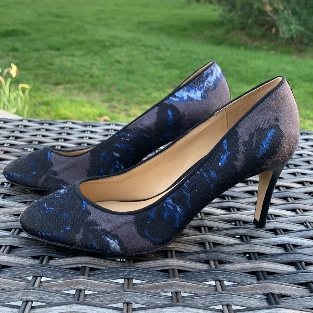 TALBOTS Mills Blue Multi Nori Pump